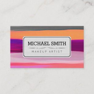 Makeup Artist Modern Abstract Art #42 Business Card