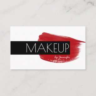 Makeup Artist Modern Minimalist Social Media Icons Business Card