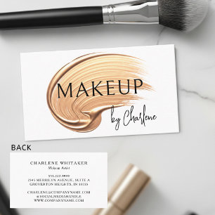 Makeup Artist Modern Typography Business Card