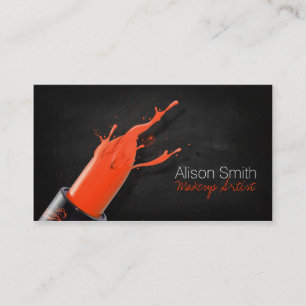 Makeup Artist / Orange Lipstick Business Card
