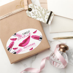 Makeup Artist Oval Sticker