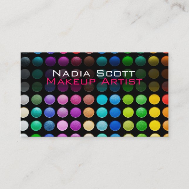 Makeup Artist Palette Business Card Bright (Front)