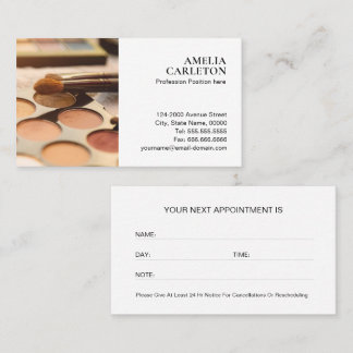 Makeup Artist Photo Appointment Card
