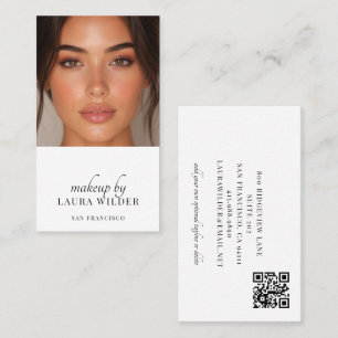 Makeup Artist Photo QR Code Business Card