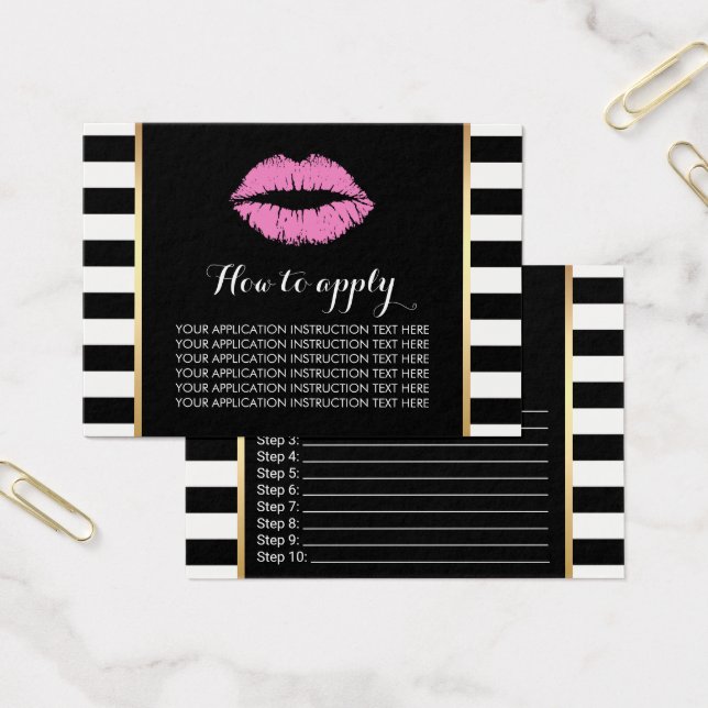 Makeup Artist Pink Lips Application Instructions (Office)