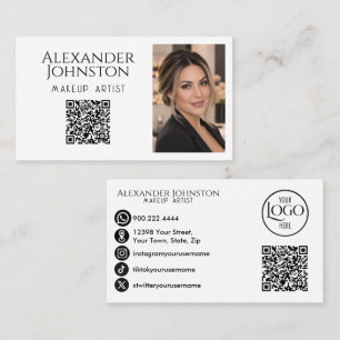 Makeup Artist Portrait Brand Design Business Card