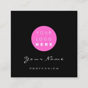 Makeup Artist Professional Eyelash Simply Pink Square Business Card