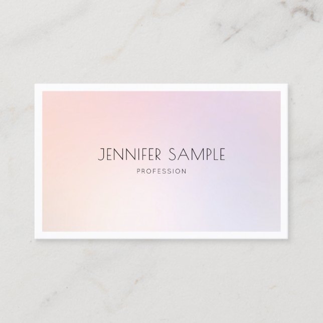 Makeup Artist Professional Modern Elegant Plain Business Card (Front)