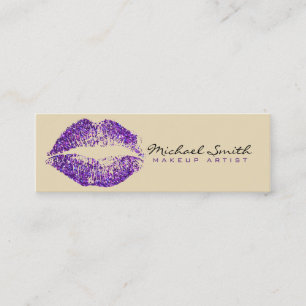 Makeup Artist Purple Lips #3 Mini Business Card