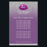 Makeup Artist Purple Lips Silver Glitter Salon Flyer<br><div class="desc">Makeup Artist Purple Lips Silver Glitter Beauty Salon Flyers.</div>
