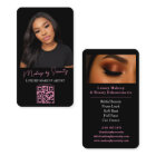 Makeup Artist QR Code Luxury Black Pink Beauty
