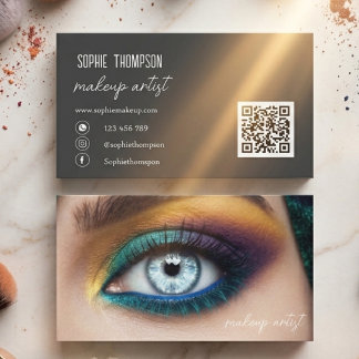 Makeup artist qrcode business card
