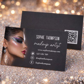 Makeup artist qrcode business card