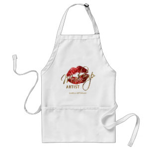 Makeup Artist - Red Glitter Lips Standard Apron