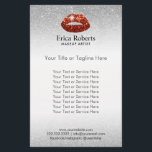 Makeup Artist Red Lips Silver Glitter Beauty Salon Flyer<br><div class="desc">Makeup Artist Red Lips Silver Glitter Beauty Salon Flyers.</div>