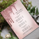 Makeup Artist Rose Gold Glitter Glam Service List  Flyer<br><div class="desc">Makeup Artist Rose Gold Glitter Glam Service List,  Customise the company name,  contact information,  and your products/services listing and prices.</div>