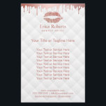 Makeup Artist Rose Gold Lips Modern Beauty Salon Flyer<br><div class="desc">Makeup Artist Rose Gold Lips Modern Beauty Salon Brochures.</div>