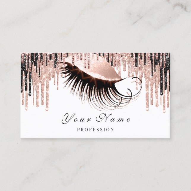 Makeup Artist Rose Spark Eye Appointment Card VIP (Front)