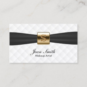 Makeup Artist Royal Gold Diamond Quilts Business Card