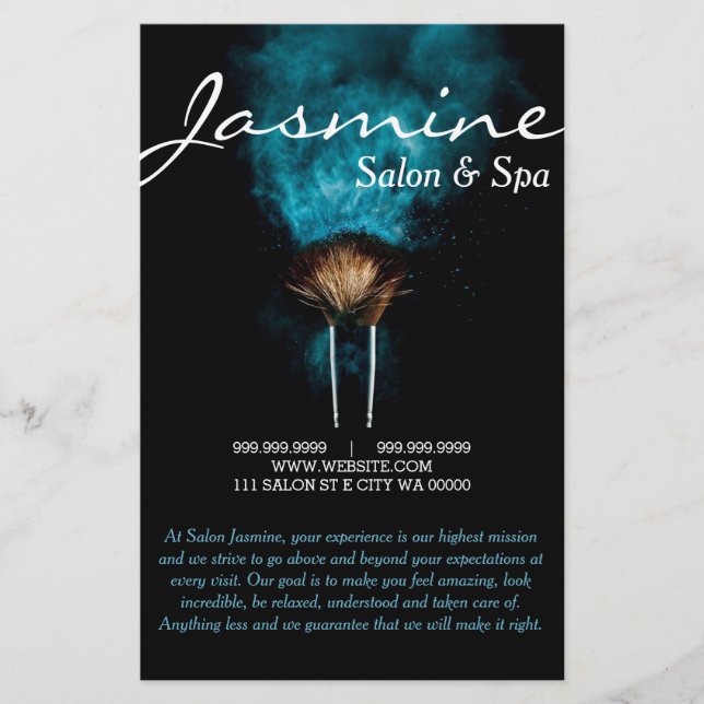 Makeup Artist Salon Spa Flyer Menu (Front)