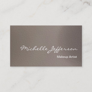Makeup Artist Script Beige Business Card