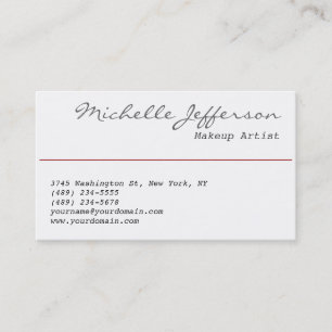 Makeup Artist Script Charming Business Card