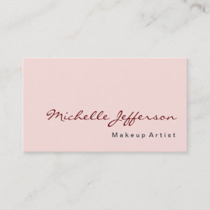 Makeup Artist Script Misty Rose Business Card