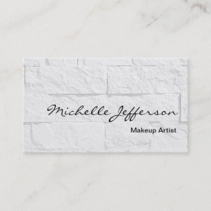 Makeup Artist Script Wall Brick Business Card