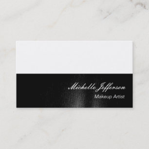 Makeup Artist Script White Black Business Card