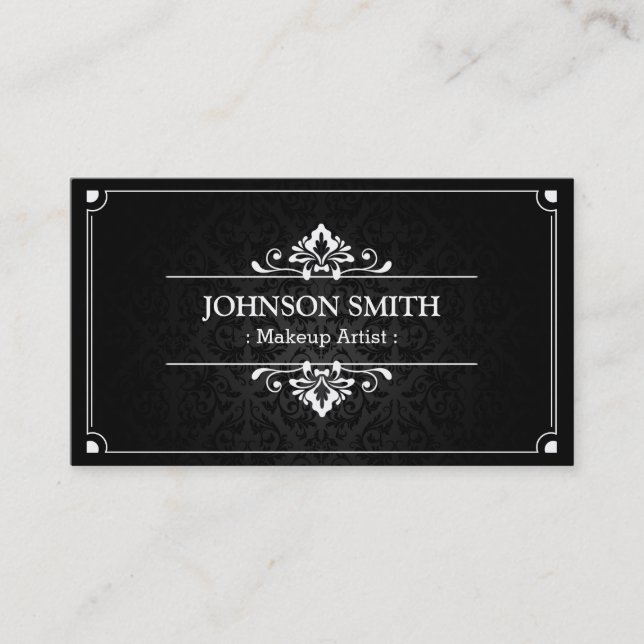 Makeup Artist - Shadow of Damask Business Card (Front)