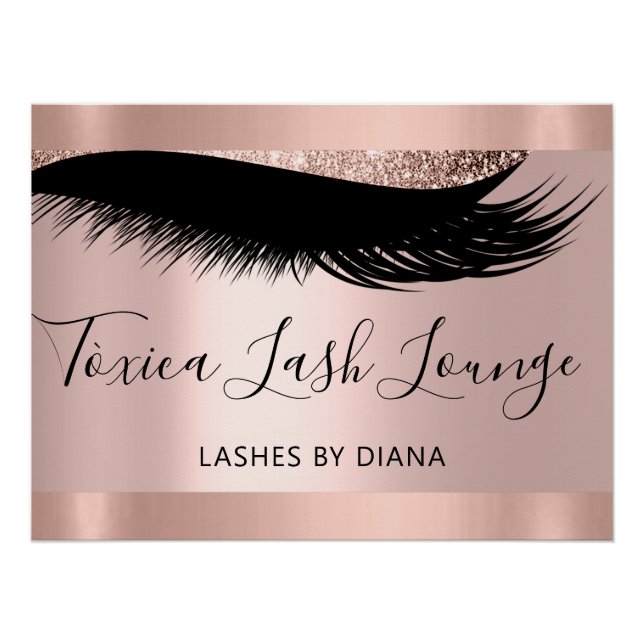 Makeup Artist Studio Eyelashes Extension Rose Post Poster (Front)