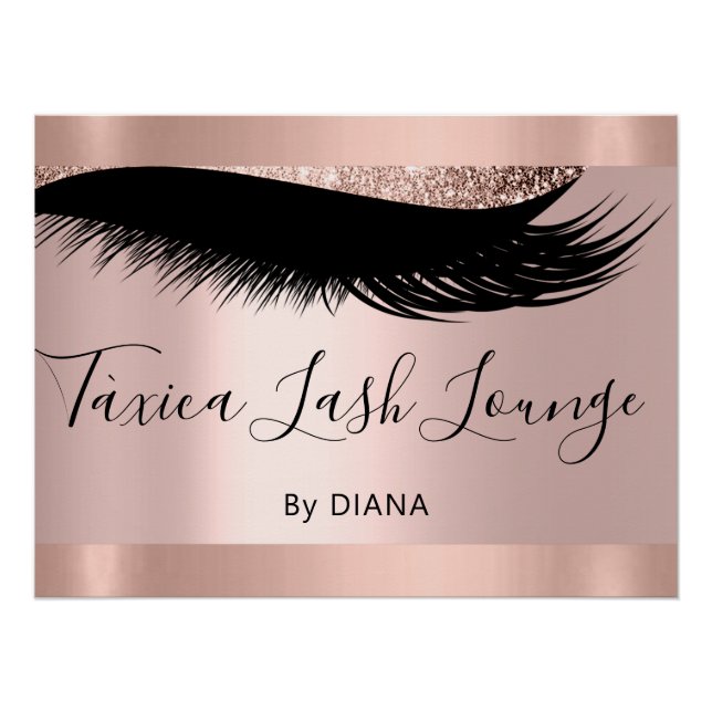 Makeup Artist Studio Eyelashes Extension Rose Poster (Front)