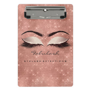 Makeup Artist Studio Lashes Extension Spark Rose Mini Clipboard