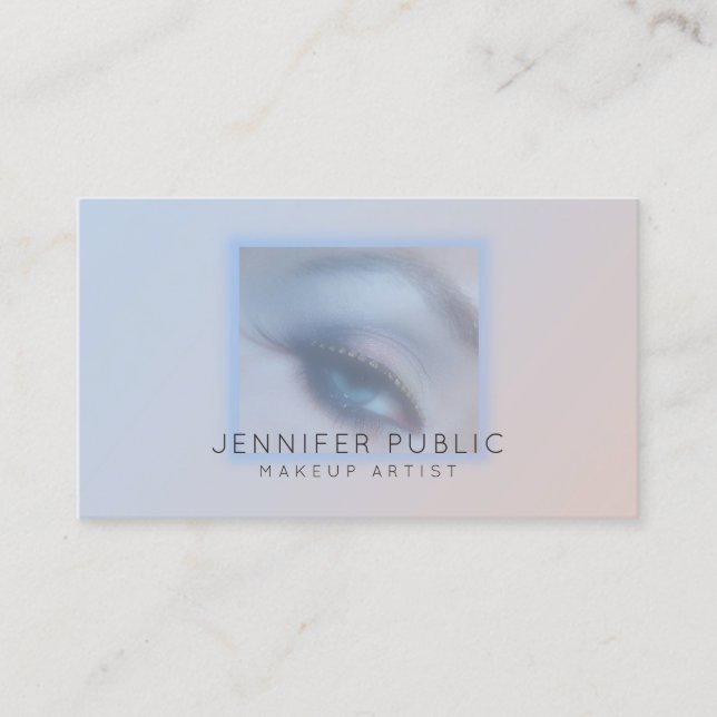 Makeup Artist Stylish Modern Beauty Salon Business Card (Front)