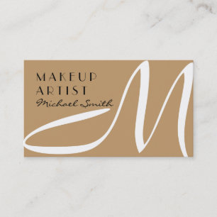 Makeup Artist Stylish Monogram Modern Desert Business Card