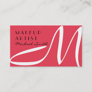 Makeup Artist Stylish Monogram Modern Desire Business Card