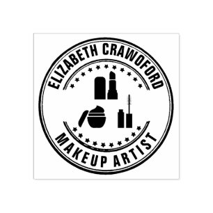 Makeup Artist Stylist Beauty Salon With Your Name Rubber Stamp