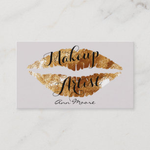 Makeup artist stylist make up lips business card