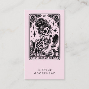 Makeup Artist Tarot Pink Business Card