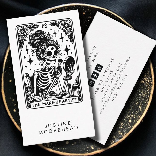 Makeup Artist Tarot Theme Business Card (Creator Uploaded)