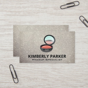 Makeup Artist Tools   Glitter   Makeup Compact Business Card