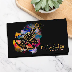 Makeup artist tools palette business card