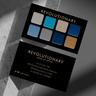 Makeup Artist Unique Blue Eyeshadow Pallete Business Card