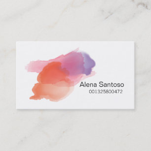 Makeup Artist - Watercolor Business Card