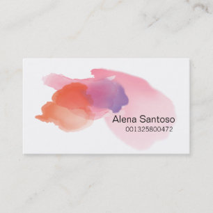 Makeup Artist - Watercolor Business Card