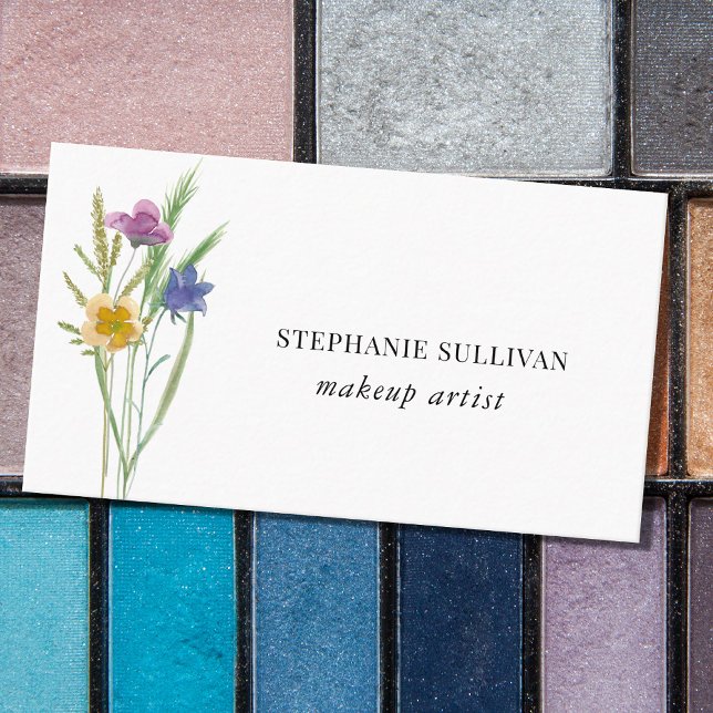 Makeup Artist Wildflower Business Card (Creator Uploaded)