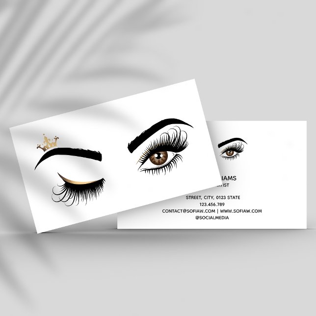 Makeup artist Wink Eye Beauty Salon Lash Extension Business Card (Creator Uploaded)