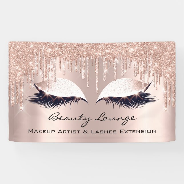 Makeup ArtistLashes Extension Hair SalonRose Gold Banner (Horizontal)