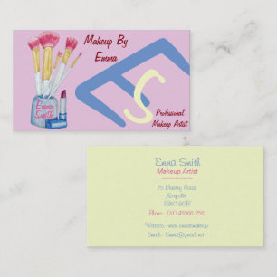 makeup artists brushes original beauticians business card