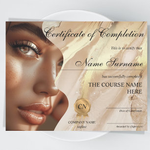 Makeup Beauty Certificate of Completion Award